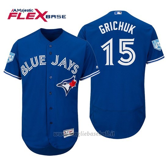 Maglia Baseball Uomo Toronto Blue Jays Randal Grichuk Flex Base Entrenamiento De Primavera 2019 Blu